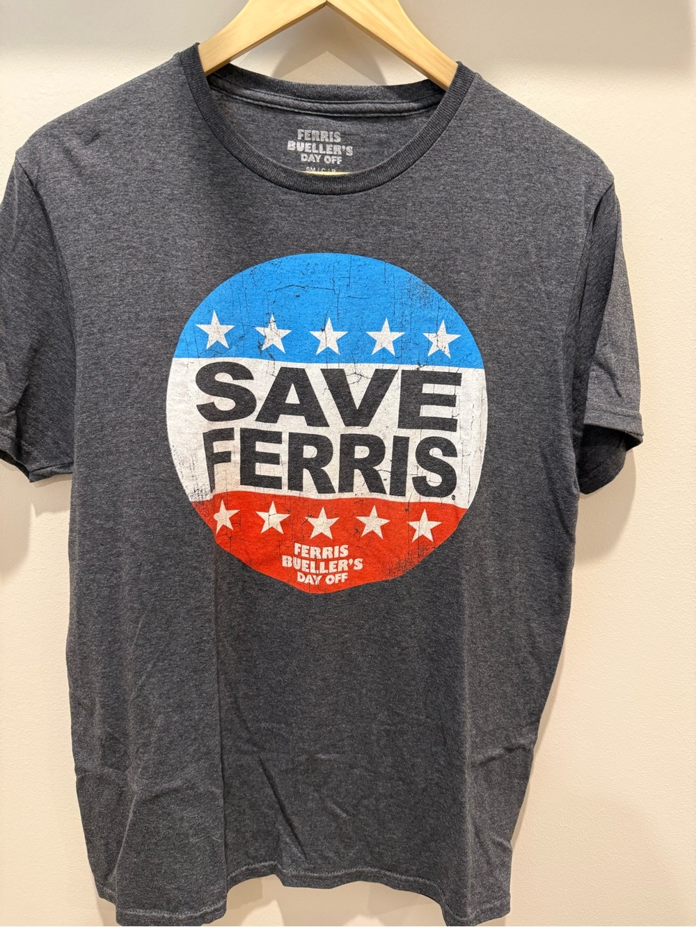 Unk Charcoal 'Save Ferris' Graphic Tee with Red, White & Blue Print